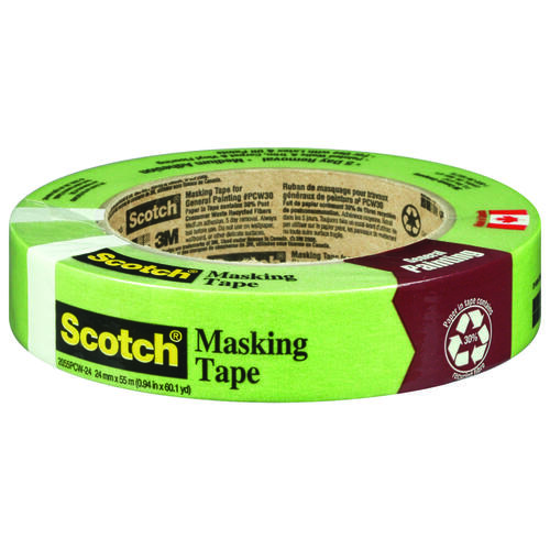 SCOTCHBLUE 2055-24NP 2055PCW - 24 MM Masking Tape, 55 m L, 24 mm W, Crepe Paper Backing, Green