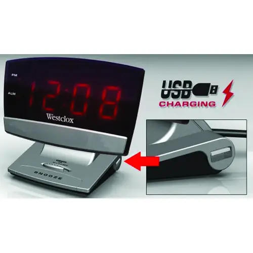 Westclox 71014X Alarm Clock, LED Display