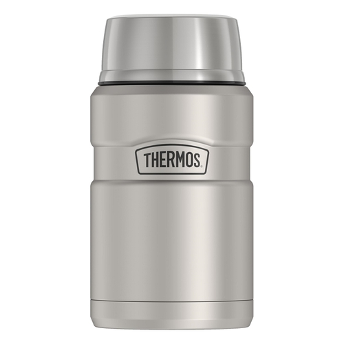Thermos SK3020MSTRI4 STAINLESS KING Vacuum Insulated Food Jar, 24 oz Capacity, Stainless Steel, Matte Steel