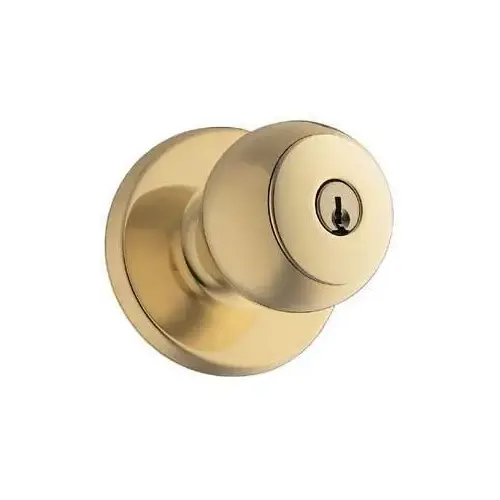 Yukon Series Entry Door Knob, 1-7/8 in Dia Knob, Satin Nickel