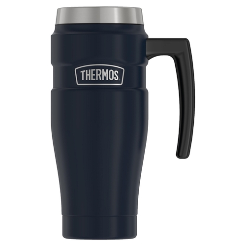 Thermos SK1000MDB4 Stainless King Series Travel Mug, 16 oz Capacity, Leak-Proof Lid, Stainless Steel, Midnight Blue