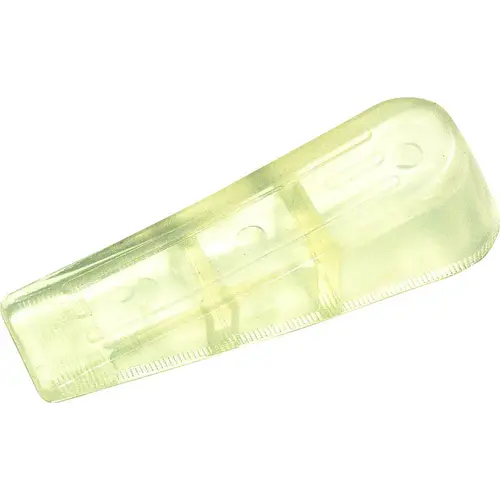 Door Stop, 1 in W x 4 in L x-1/4 in H Projection, Rubber, Clear