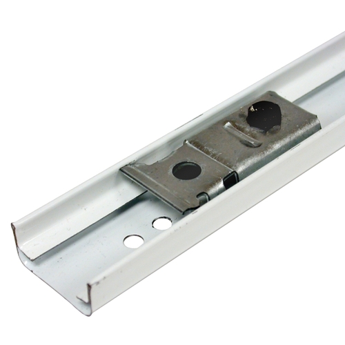 Door Mechanism Track, Steel, 59-3/4 in L White