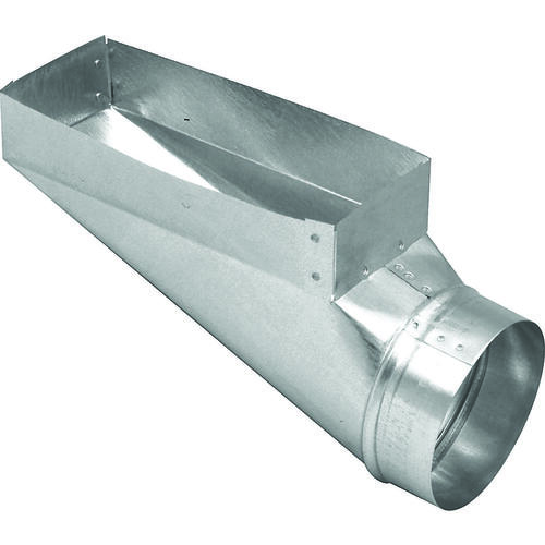 IMPERIAL GV0658 End Boot, 4 in L, 10 in W, 5 in H, 90 deg Angle, Steel, Galvanized