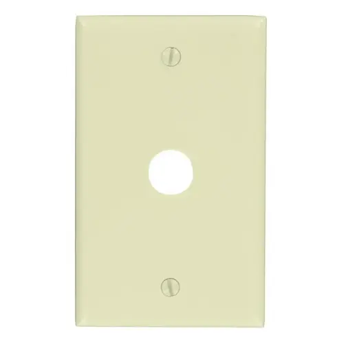 Wallplate, 4-1/2 in L, 2-3/4 in W, 1 -Gang, Thermoset, Ivory, Smooth