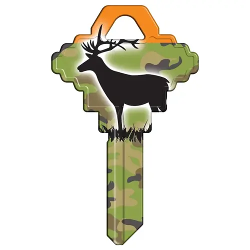 SC1 KEYBLANK DEER W/CAMOUFLG - pack of 5