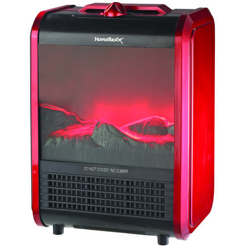 Ceramic PTC Heater 120V, 10 A, 120 V, 600/1200 W, 1200W Heating, 2-Heat Settings, Red