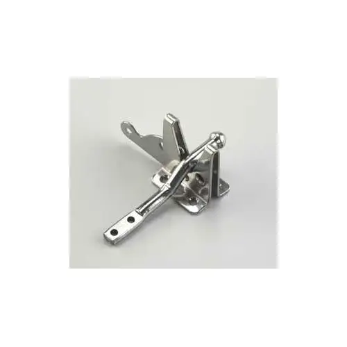 Gate Latch, 4-27/32 in L, 1-15/32 in W, 3/8 in Bolt Head, 4-27/32 in L Bolt, Steel, Zinc