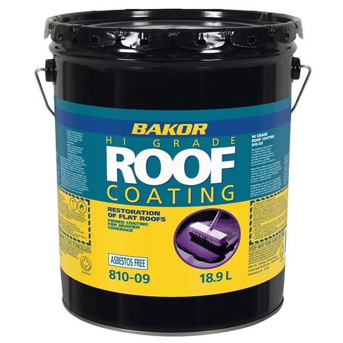 Roof Coating, Black, 5 gal, Viscous Liquid