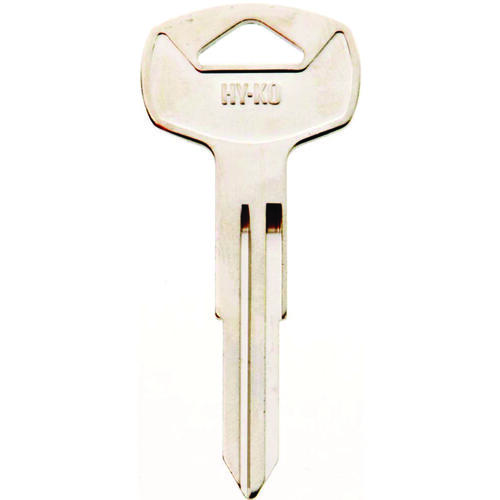 Automotive Key Blank, Brass, Nickel, For: Nissan Vehicle Locks