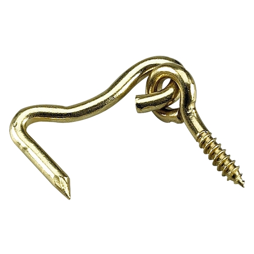 Gate Hook and Eye, 2.7 mm Dia Wire, Steel, Brass