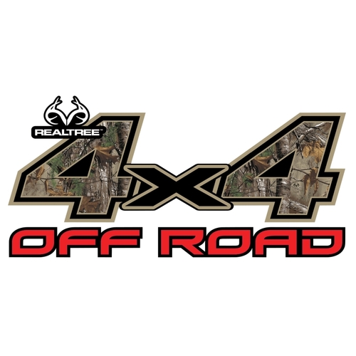 Decal, 4X4 OFF ROAD in Xtra Camo, Vinyl Adhesive - pack of 48