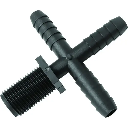 Green Leaf T 12 C P 1PK Hose to Pipe Cross, Nozzle, Polypropylene, For: Center of Boom Sections as a Main Feed Line