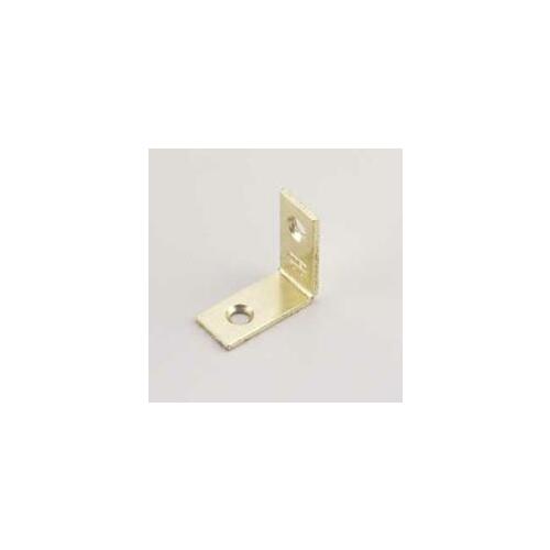 Corner Brace, 1/2 in W, 1 in H, Steel, Brass, 2 mm Thick Material