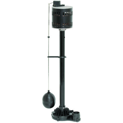 Sump Pump, 1-Phase, 3.06 A, 120 V, 0.5 hp, 1-1/2 in Outlet, 60 gpm, Thermoplastic