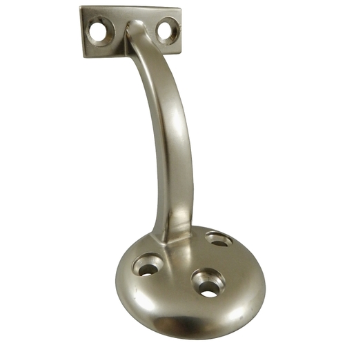 Long-Stem Handrail Bracket, Metal, Satin Nickel