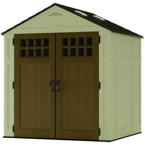 Modernist BMS6580 Storage Shed, 200 cu-ft Capacity, 6 ft 2-1/2 in W, 5 ft 8-1/4 in D, 7 ft 5-3/4 in H