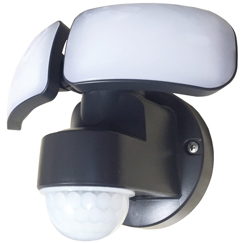 O-OV-2200M-PB Security Light, 110/240 V, 24 W, 2-Lamp, LED Lamp, Daylight Light, 2200 Lumens, Plastic Fixture