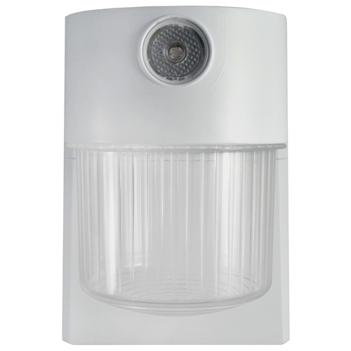 PowerZone O-JJ-700-DW Jelly Jar Porch Light, 120 V, 9 W, LED Lamp, 700 Lumens, 4000 K Color Temp, Plastic Fixture, White