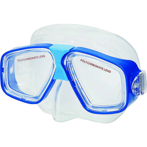 55974E Swim Mask, Polycarbonate Lens, Thermoplastic Rubber Frame, Translucent