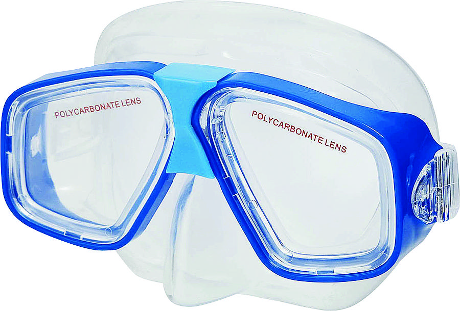 Intex 55977E 55974E Swim Mask, Polycarbonate Lens, Thermoplastic Rubber Frame, Translucent