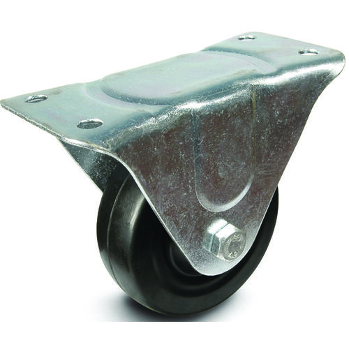 C-GD40RR Rigid Caster, 4 in Dia Wheel, 1-1/4 in W Wheel, Rubber Wheel, 200 lb