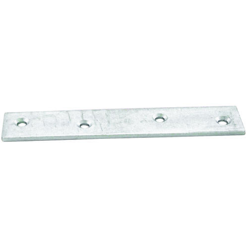 Mending Plate, 10 in L, 1 in W, Steel, Screw Mounting Zinc-Plated