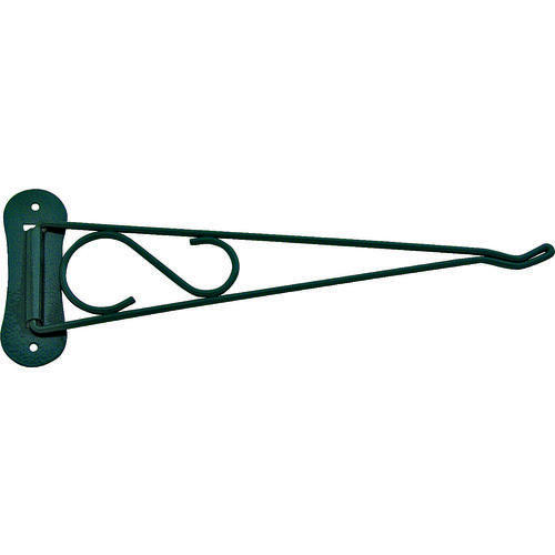 Planter Bracket, 10-3/8 L, Steel, Forest Green, Wall Mount Mounting