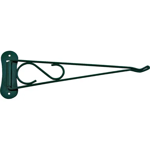 Landscapers Select GB0223L Planter Bracket, 10-3/8 L, Steel, Forest Green, Wall Mount Mounting