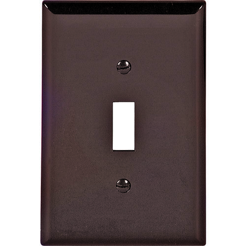 Wallplate, 4-7/8 in L, 3-1/8 in W, 1 -Gang, Polycarbonate, Black, High-Gloss