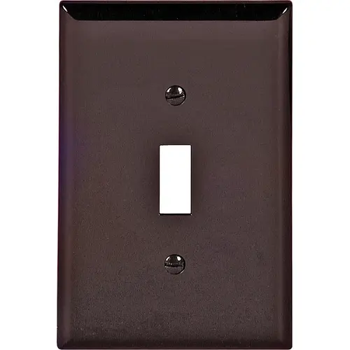 Wallplate, 4-7/8 in L, 3-1/8 in W, 1 -Gang, Polycarbonate, Black, High-Gloss - pack of 25