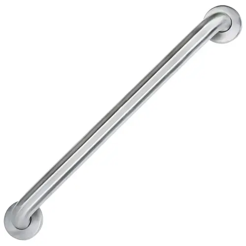 Grab Bar, 24 in L Bar, Stainless Steel, Wall Mounted Mounting