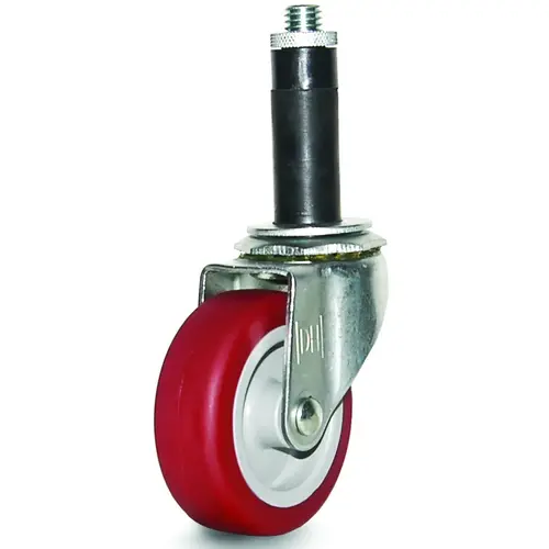 DH CASTERS C-LI40X2PUS Swivel Caster, 4 in Dia Wheel, 1 in W Wheel, Polyurethane Wheel, 150 lb Zinc