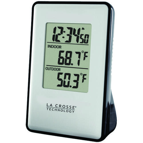 La Crosse 308-1409BT-TBP 308-1409BT-CBP Wireless Thermometer, 2.63 in L x 1.35 in W x 3.67 in H Display, 32 to 122 deg F