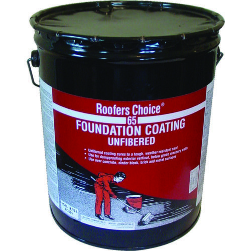 RC065 Series Foundation Coating, Black, Liquid, 4.75 gal Pail