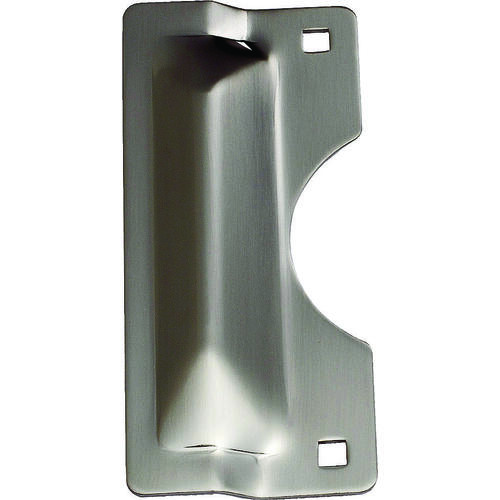 Latch Guard, Steel, Satin Nickel, 7 in H, 3 in W