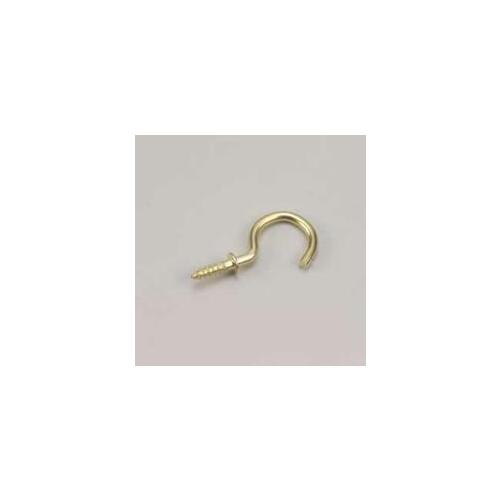 Cup Hook, 47 mm L, Metal, Brass