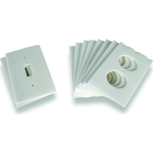 Switch/Outlet Insulator, 4-1/8 in L, 2-1/2 in W, White