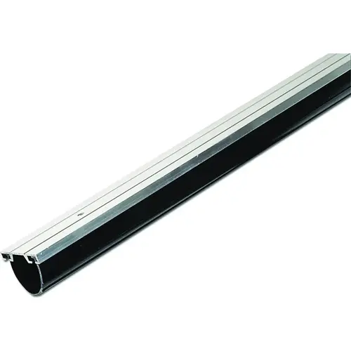 Weatherstrip Seal, 1 in W, 9 ft L, Aluminum/Vinyl, Black