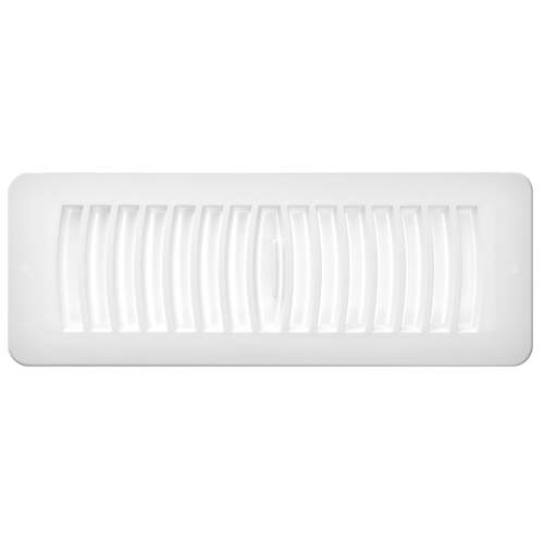 Top Flat Floor Register, Polystyrene, White