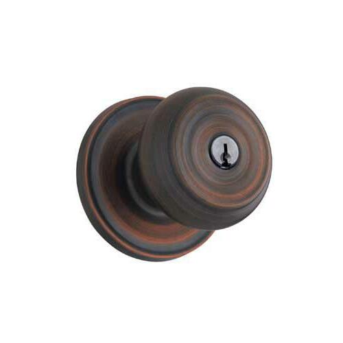 Phoenix Series Privacy Door Knob, 2-3/16 in Dia Knob, Satin Nickel