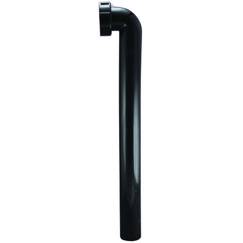 Waste Arm, 1-1/2 in, Direct-Connect, Plastic, Black