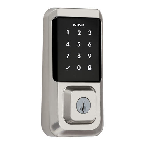 Halo Series Electronic Smart Lock, Grade 2 Grade, Keyed, Touchscreen Key, Satin Nickel, Residential