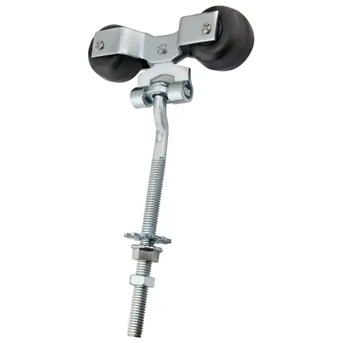 Round Rail Hanger with Ball Bearings and Flexible Long Offset Threaded Mounting Pin Zinc Pair