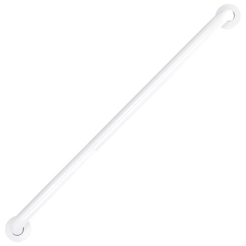 Safety Grab Bar, 36 in L Bar, White, Wall Mounted Mounting