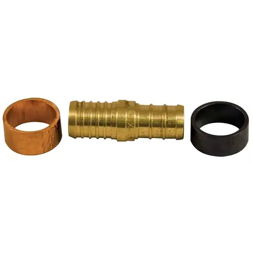 Pipe Adapter Kit, 1/2 in, PEX, Brass