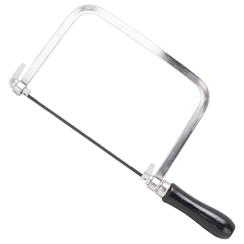 Coping Saw, 6 in L Blade, (3) 24 TPI, (1) 1 TPI and (1) 15 TPI TPI, Carbon Steel Blade, Ergonomic Handle