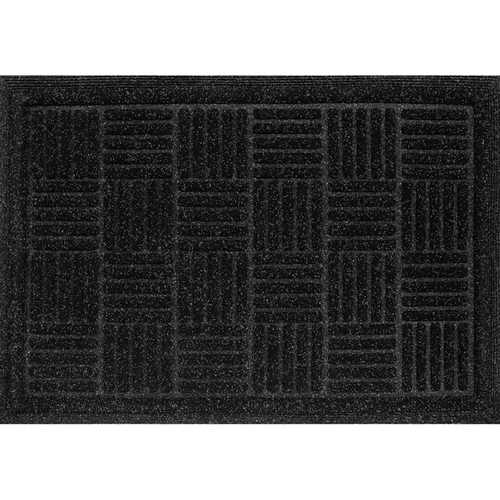 MT5001431 Door Mat, 36 in L, 48 in W, Contours Pattern, Polypropylene/Rubber Surface, Charcoal