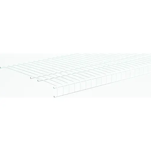 SuperSlide Wire Shelf, 80 lb, 1-Level, 16 in L, 96 in W, Steel, White - pack of 6