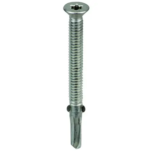 Screw, #14 Thread, Star Drive, Self-Tapping, Winged Point, Galvanized Steel, 250 BAG